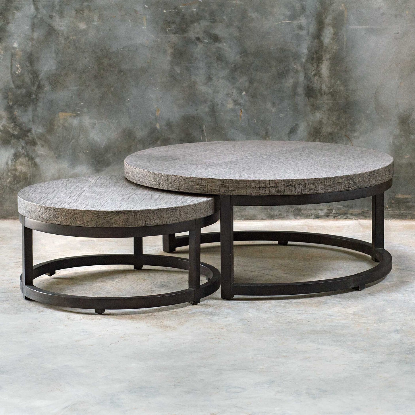 Aiyara Gray Nesting Tables Set/2