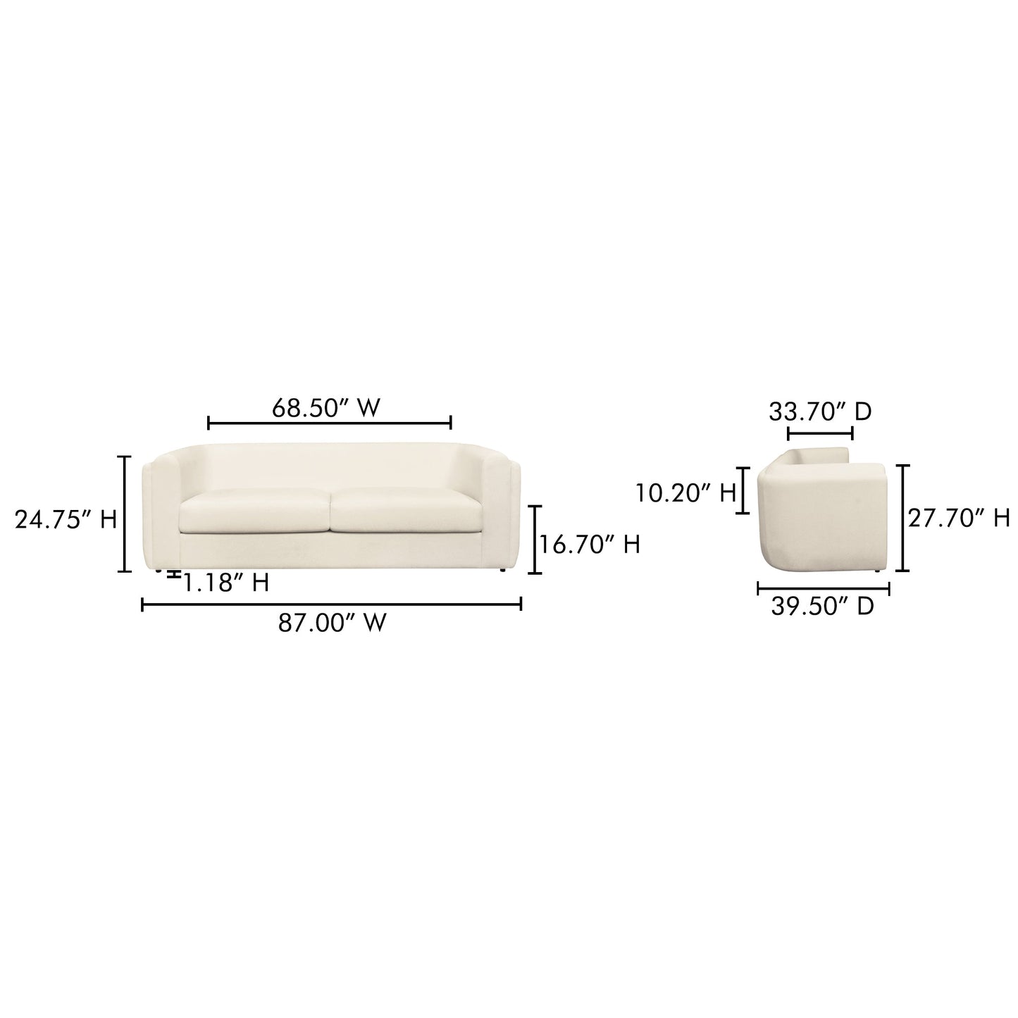 Alora Sofa White