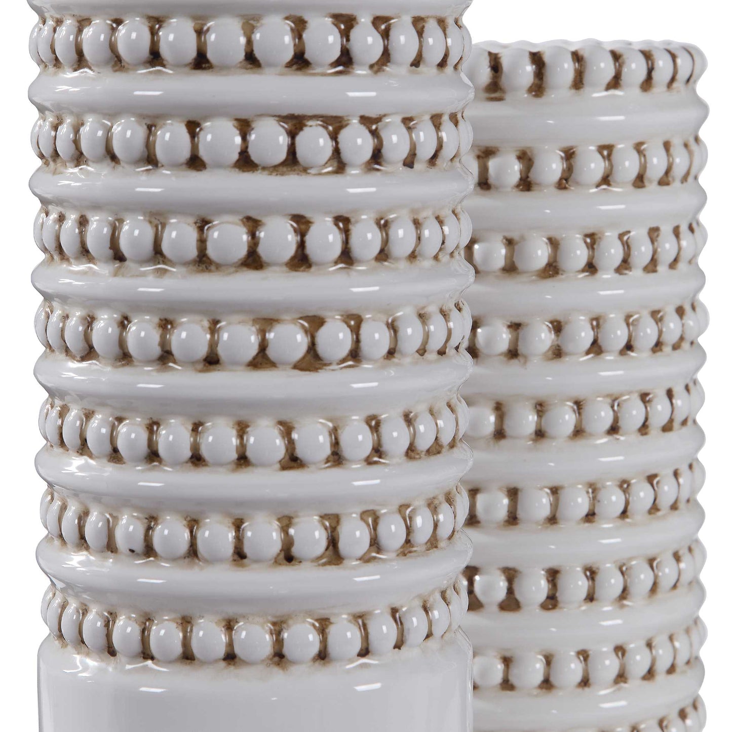 Angelou White Vases Set/2