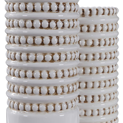 Angelou White Vases Set/2