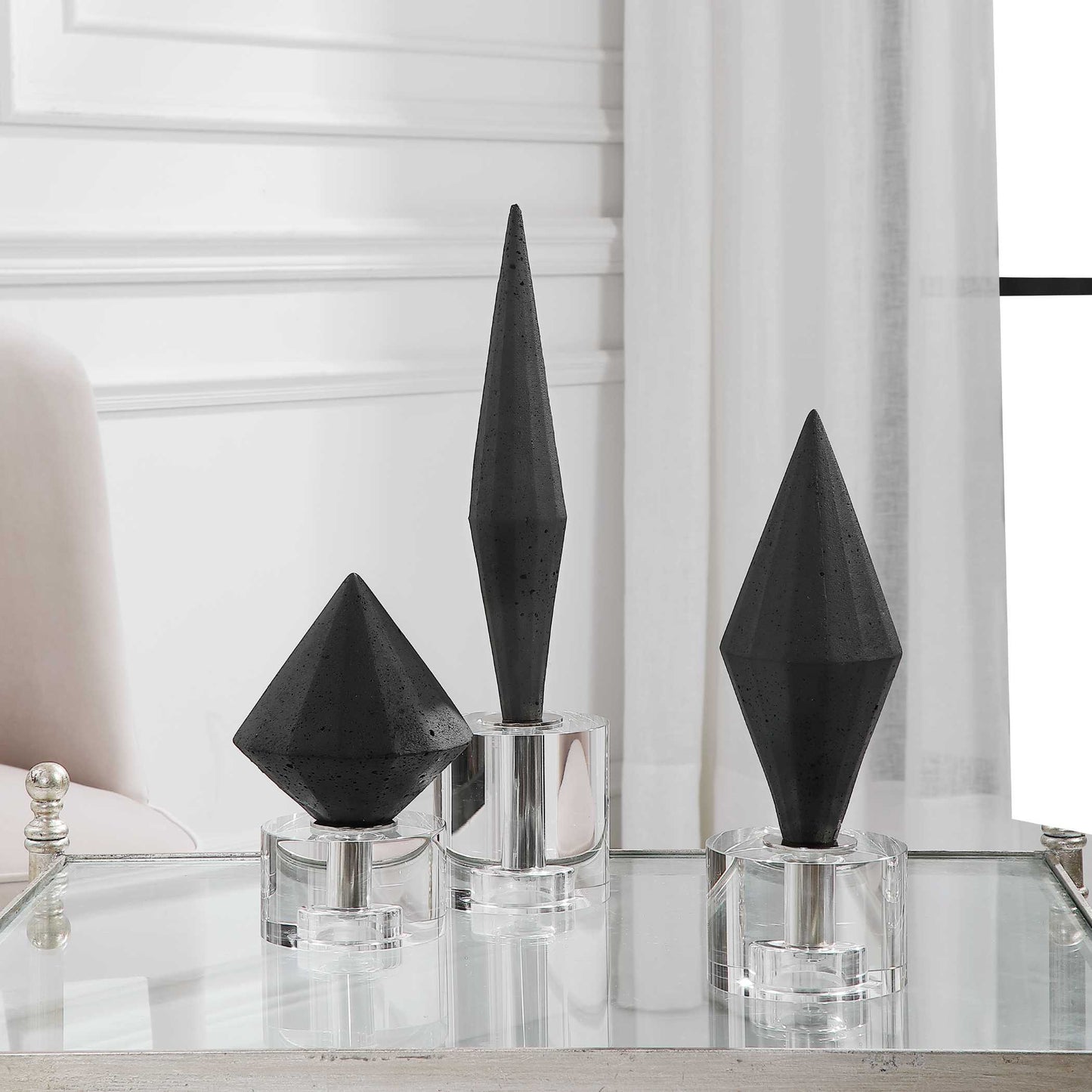 Alize Black Sculptures Set/3