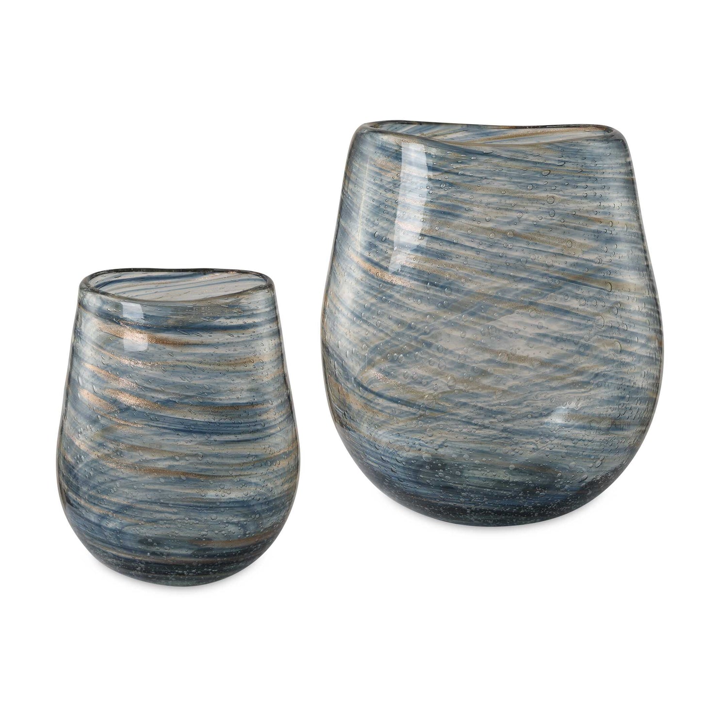 Aurora Swirl Glass Vases Set/2