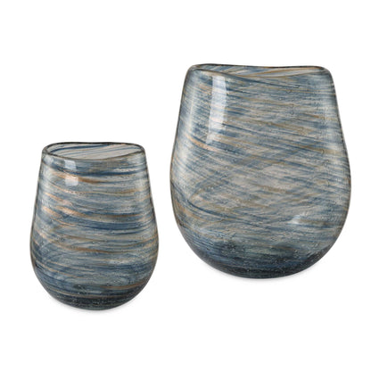 Aurora Swirl Glass Vases Set/2
