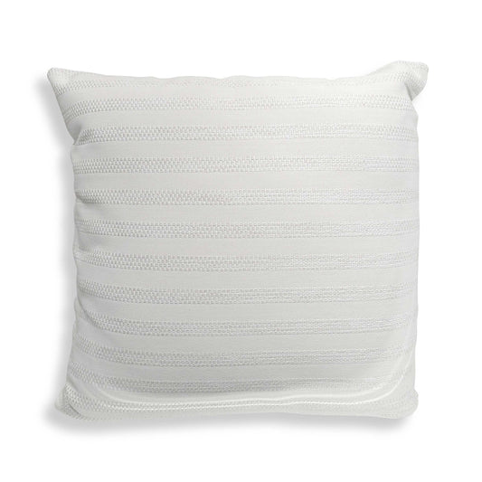 Basket Stripe Ivory Outdoor Pillow
