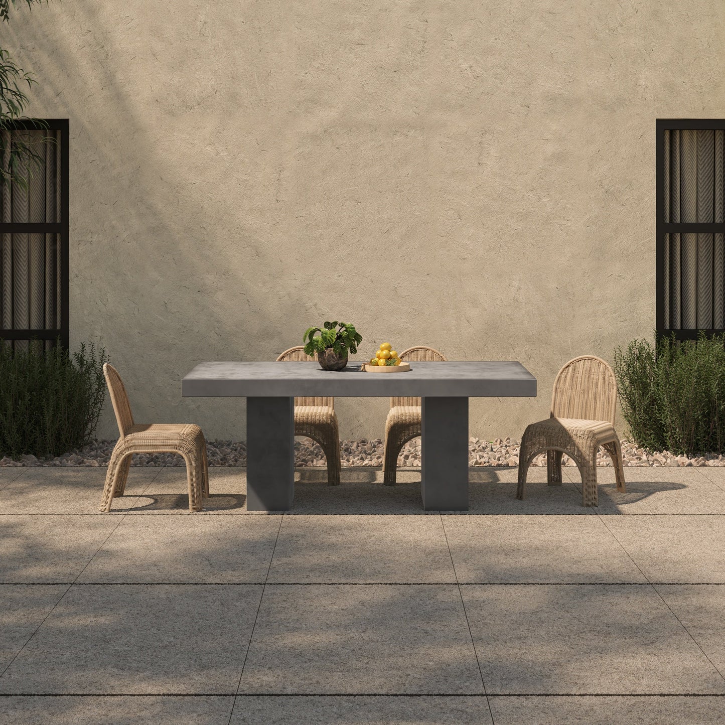 Antonius Outdoor Dining Table Grey