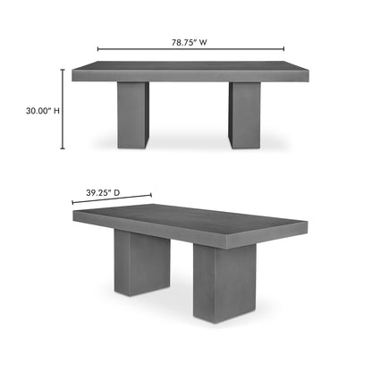 Antonius Outdoor Dining Table Grey