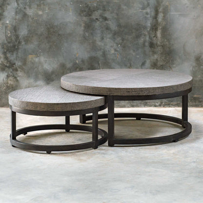 Aiyara Gray Nesting Tables Set/2