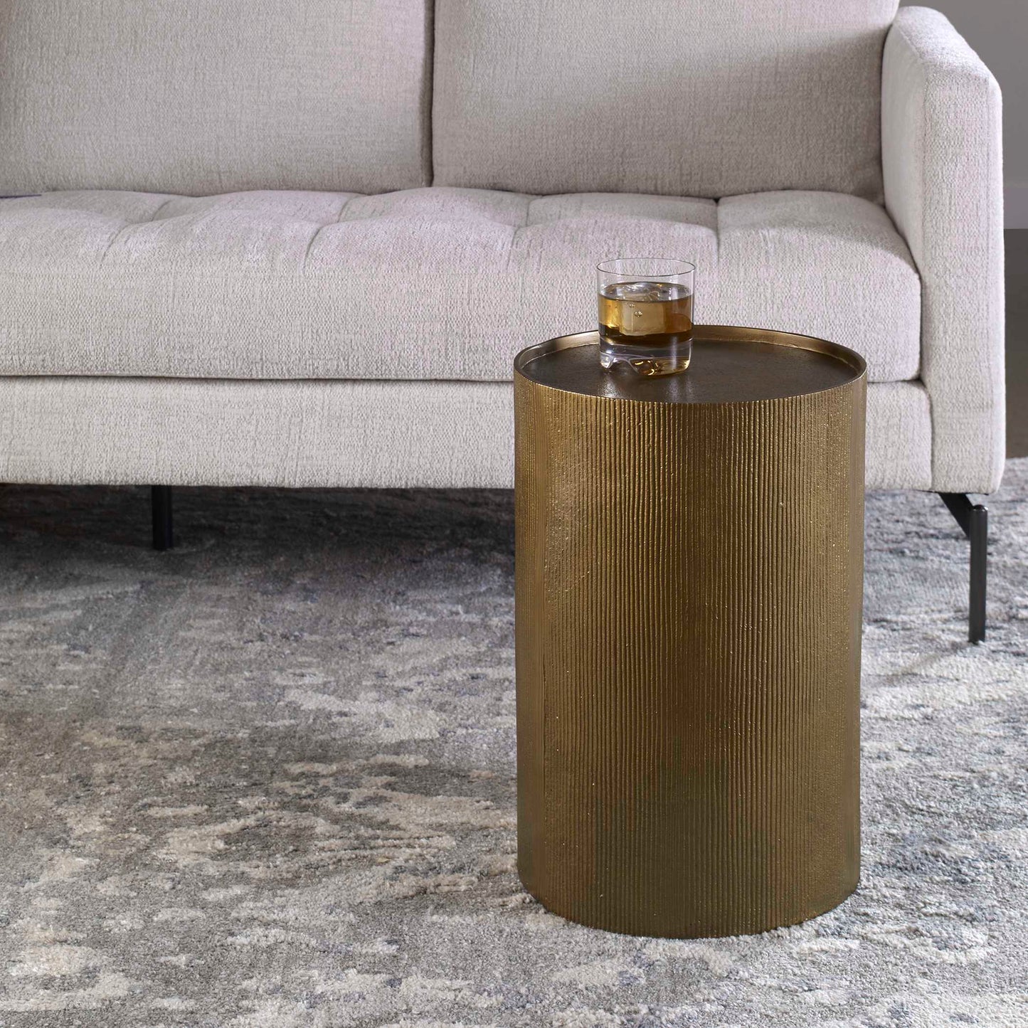 Adrina Drum Accent Table