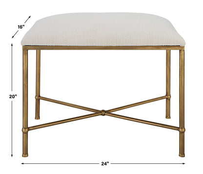 Avenham Small Gold Framed Bench