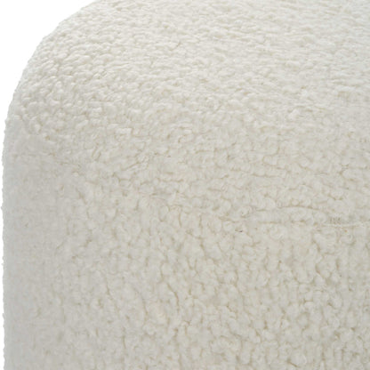 Arles White Shearling Ottoman