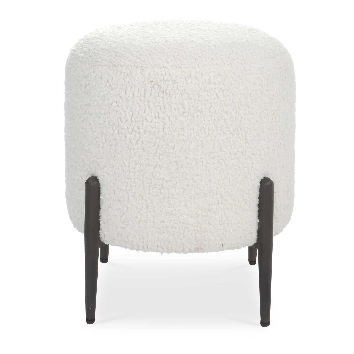 Arles White Shearling Ottoman