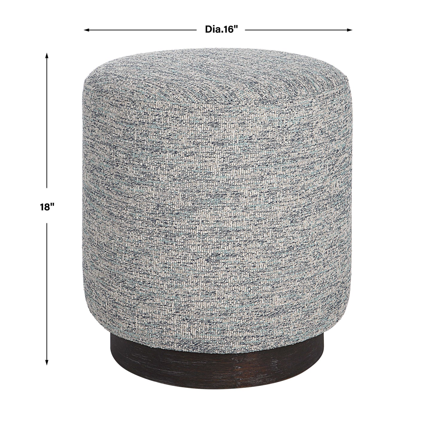 Avila Tweed Round Ottoman