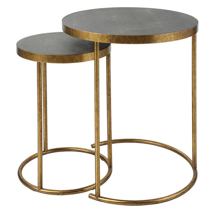 Aragon Brass Nesting Tables Set/2