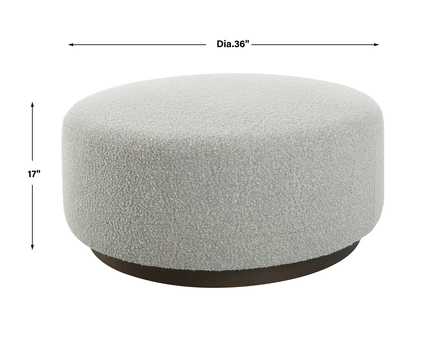 Avila Large Gray Ottoman / Coffee Table