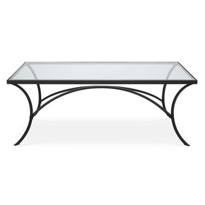 Alayna Black Metal & Glass Coffee Table