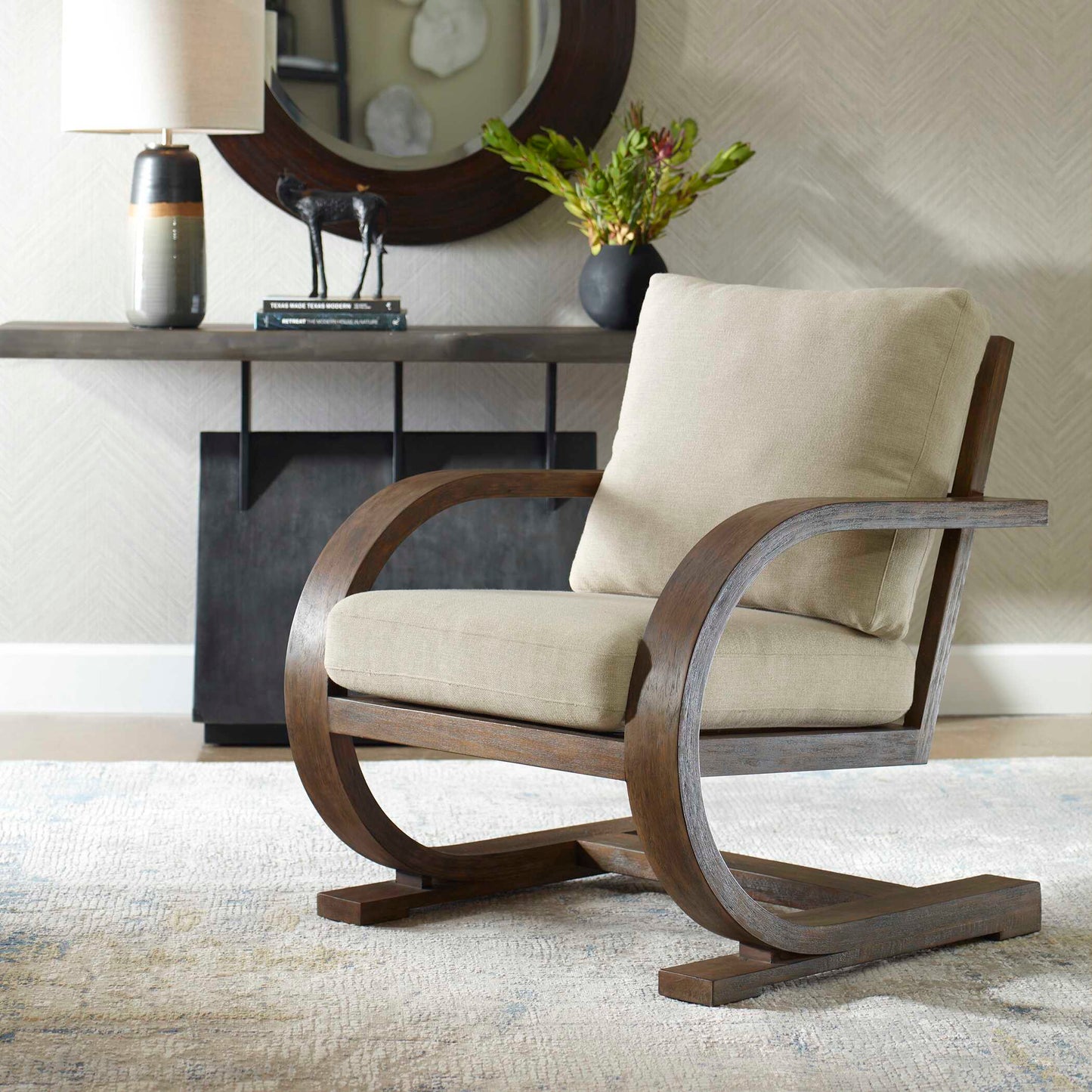 Bedrich Wooden Accent Chair