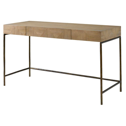 Aristotle Natural Wood Modern Desk