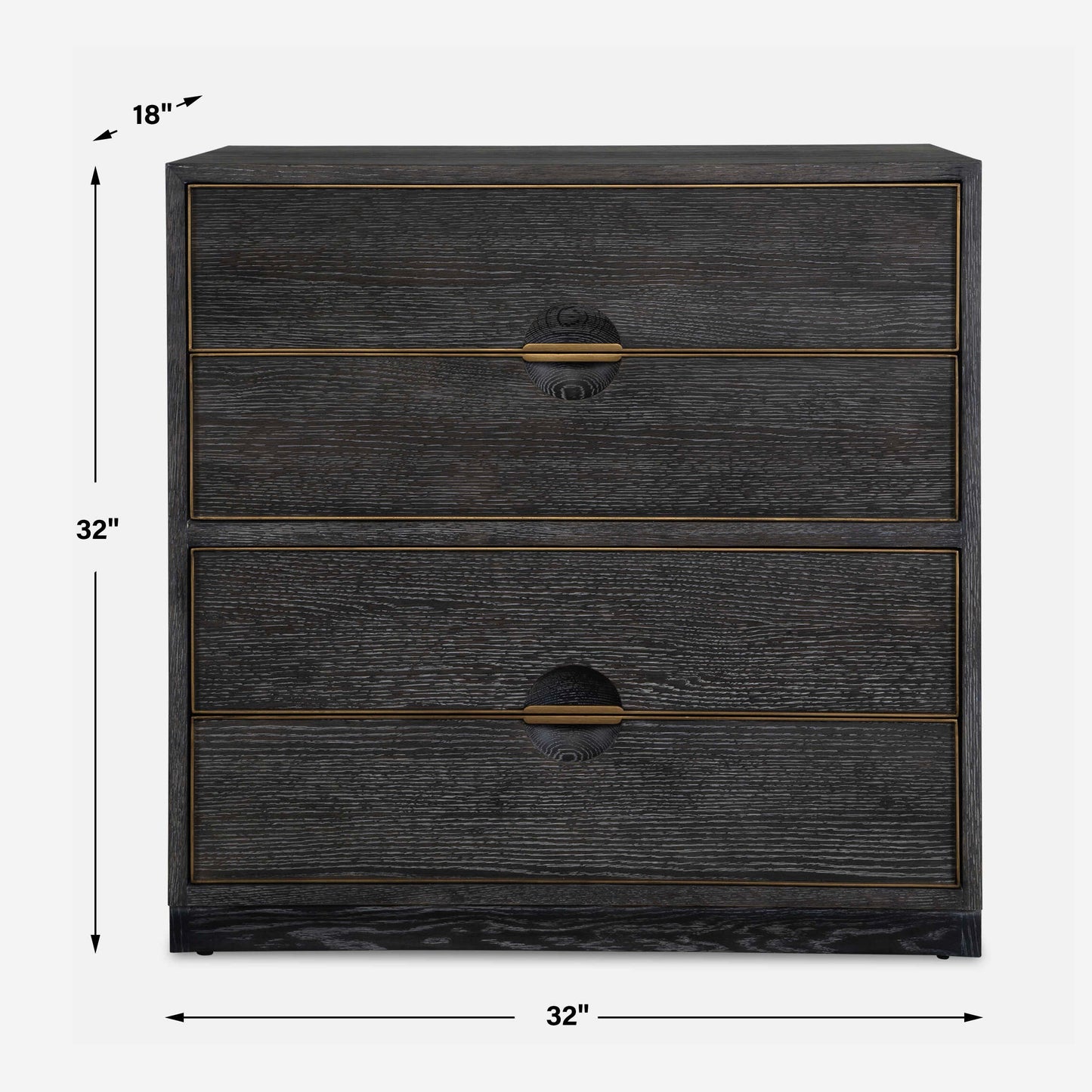 Besos 4 Drawer Walnut Chest