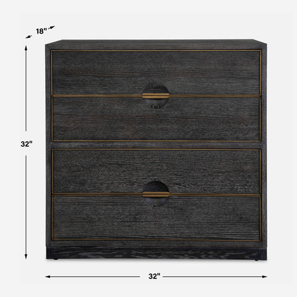 Besos 4 Drawer Walnut Chest