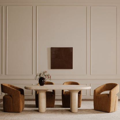 Barrow Rolling Dining Chair Amber Glow