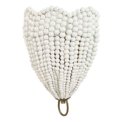 Biddeford 1 Light White Beaded Sconce