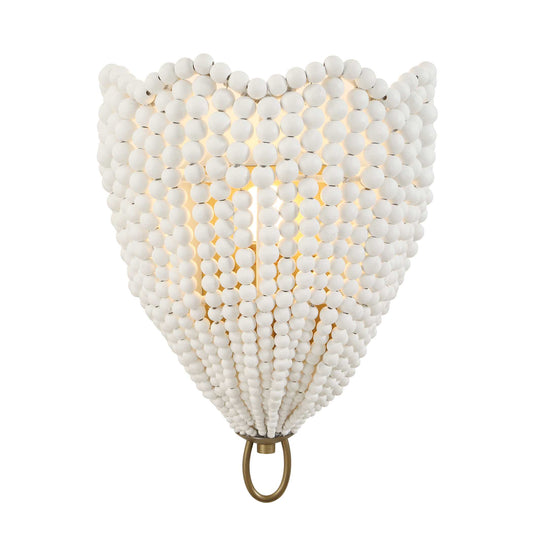 Biddeford 1 Light White Beaded Sconce