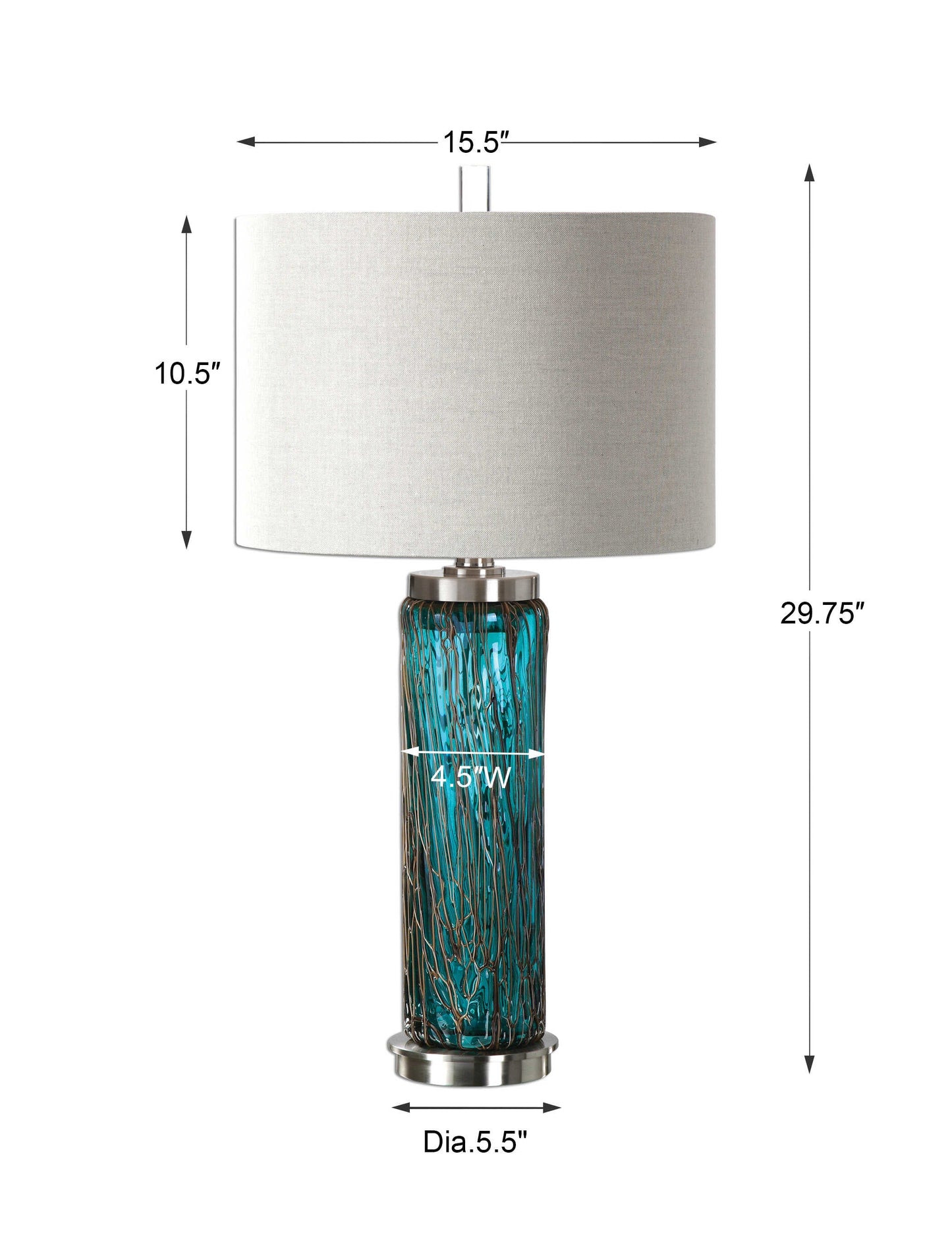 Almanzora Blue Glass Lamp