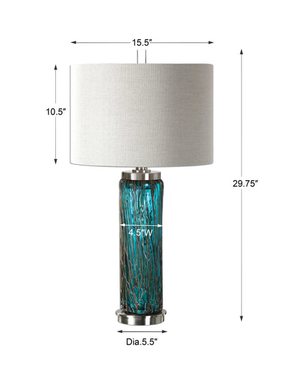 Almanzora Blue Glass Lamp