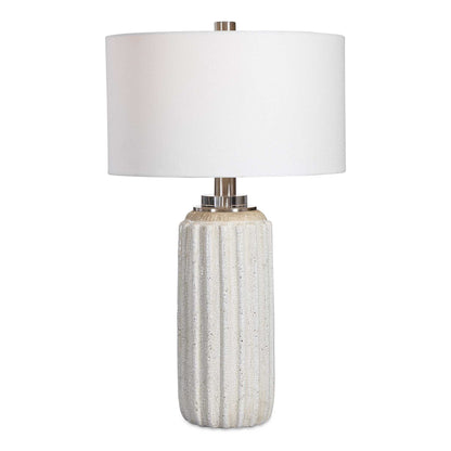 Azariah White Crackle Table Lamp
