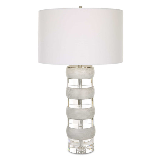 Band Together Crystal & Wood Table Lamp
