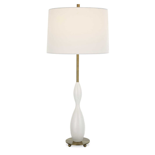 Annora Glossy White Table Lamp