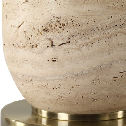 Aubrey Travertine Table Lamp