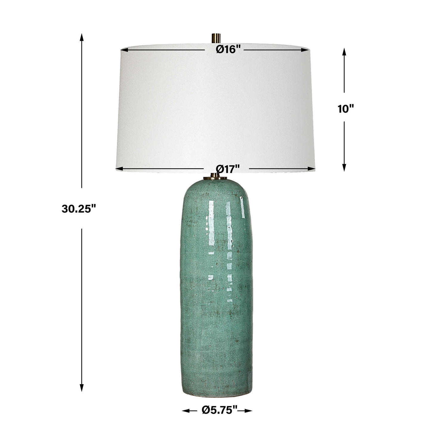 Andale Crackled Teal Table Lamp