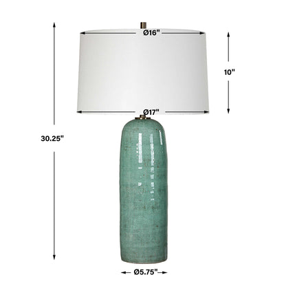 Andale Crackled Teal Table Lamp