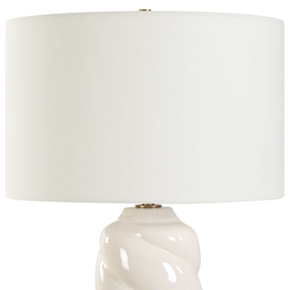 Anneli White Swirl Table Lamp
