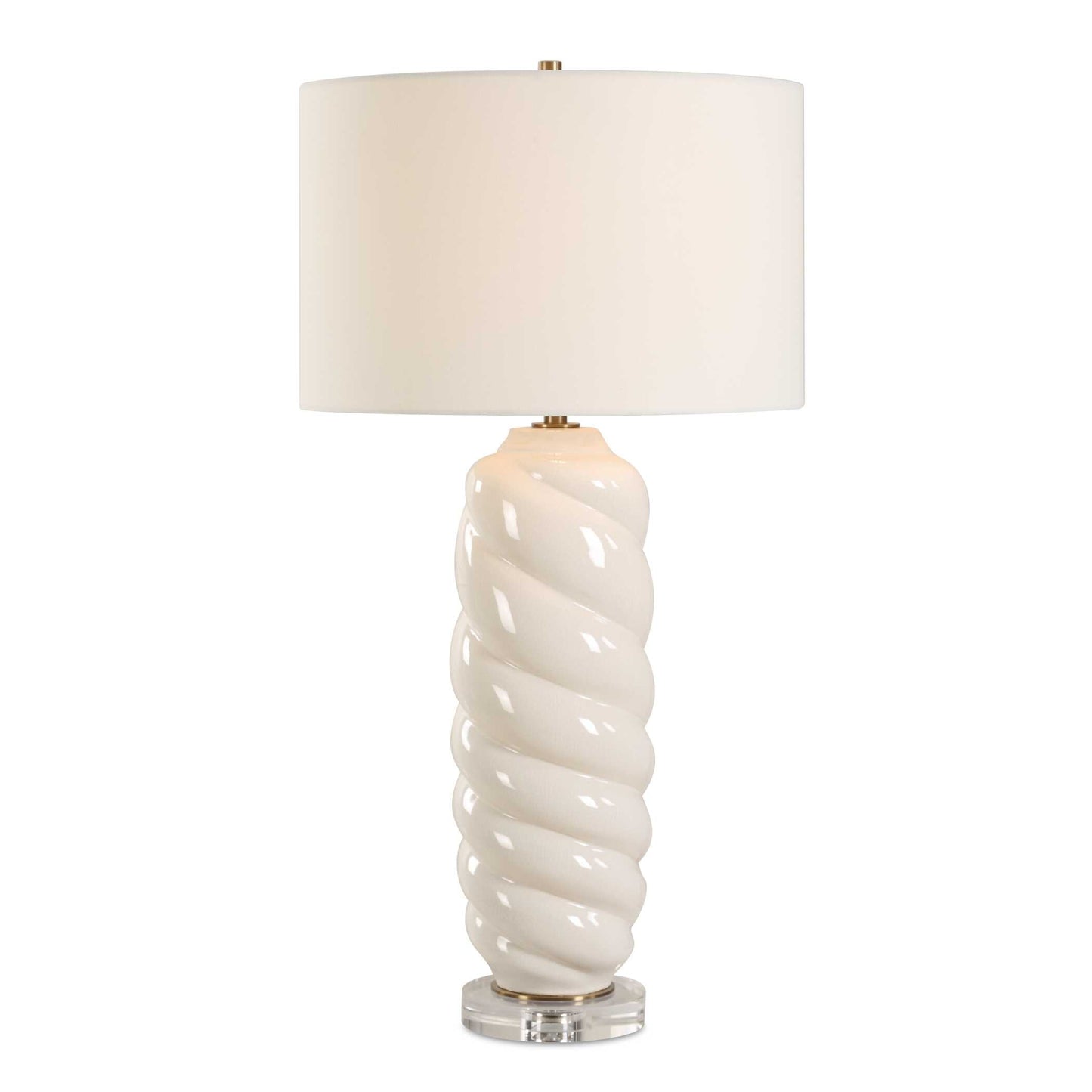 Anneli White Swirl Table Lamp