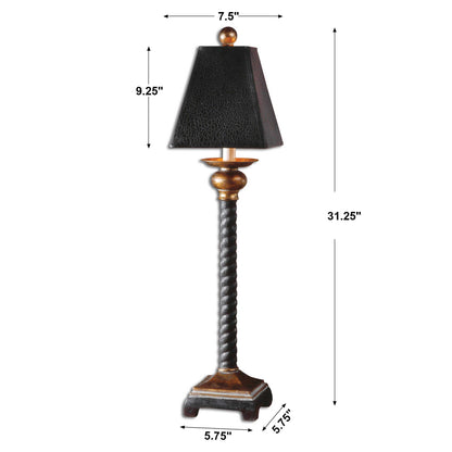 Bellcord Black Buffet Lamp