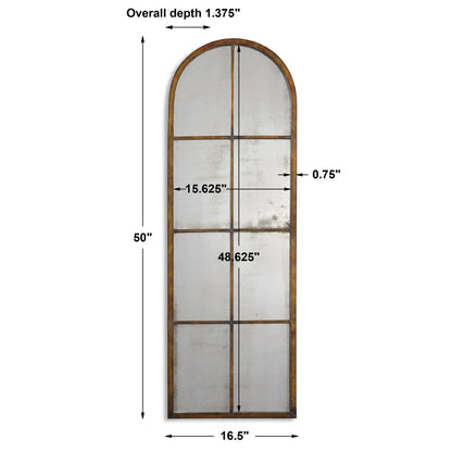 Amiel Arched Brown Mirror
