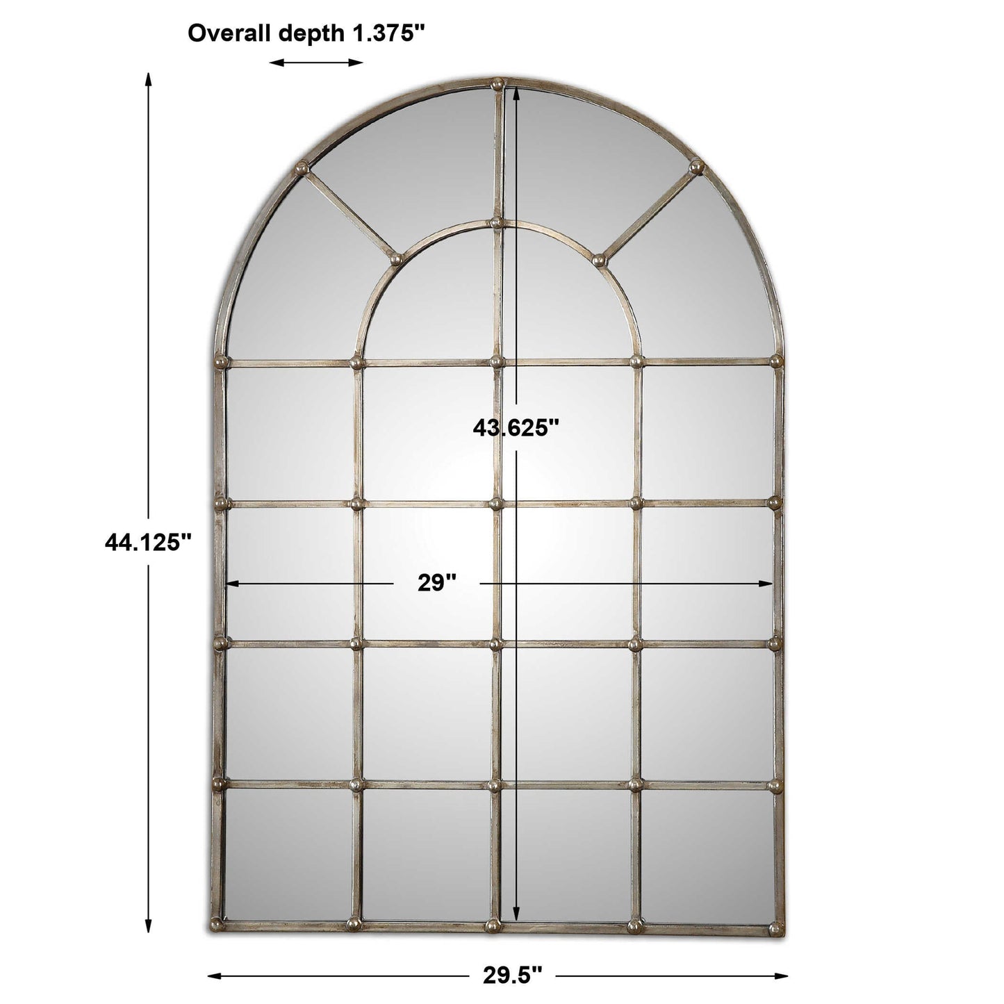 Barwell Arch Window Mirror