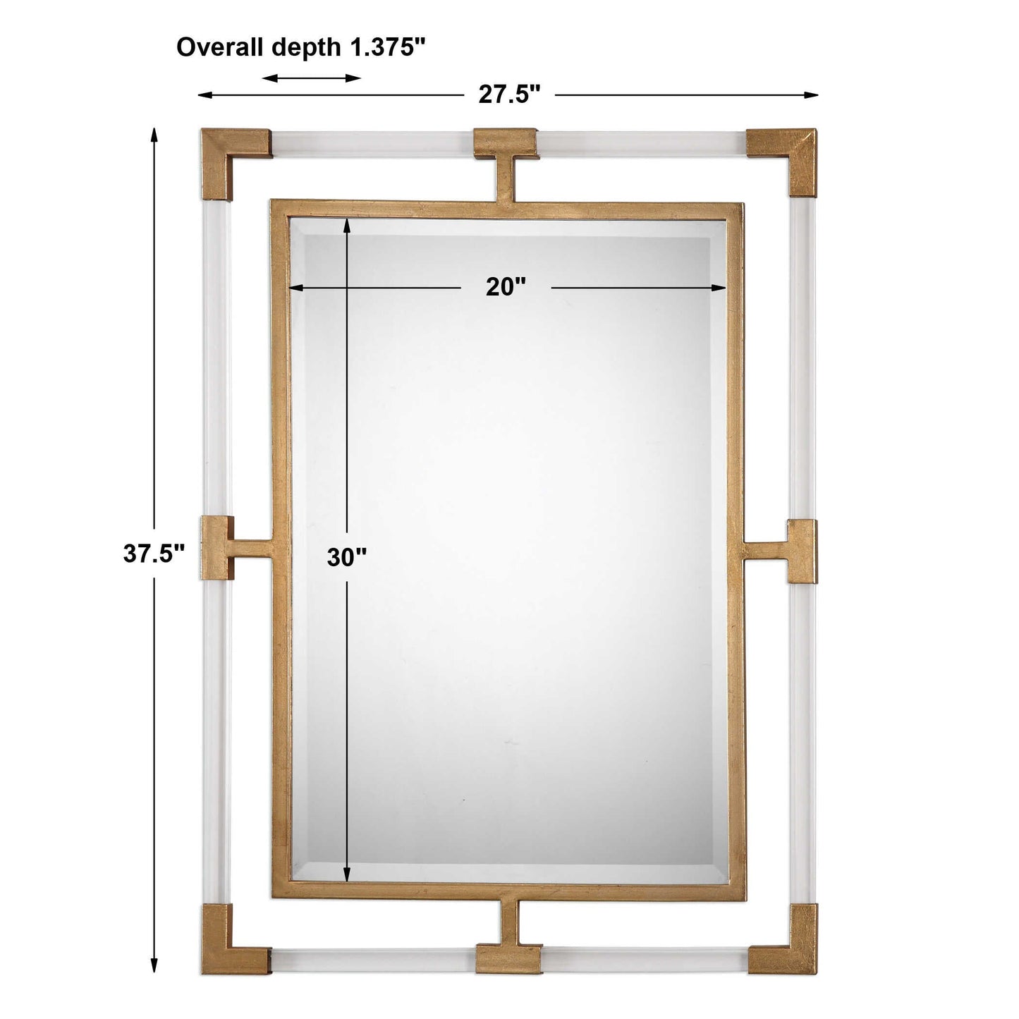 Balkan Modern Gold Wall Mirror