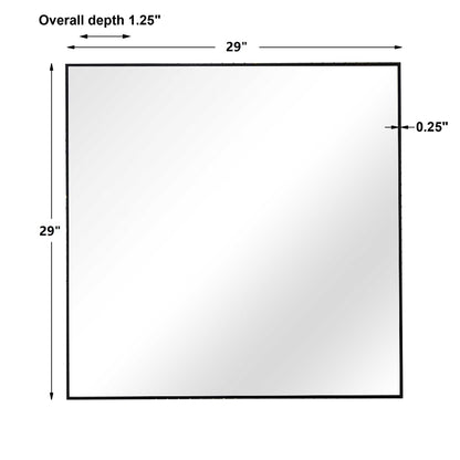 Alexo Black Square Mirror