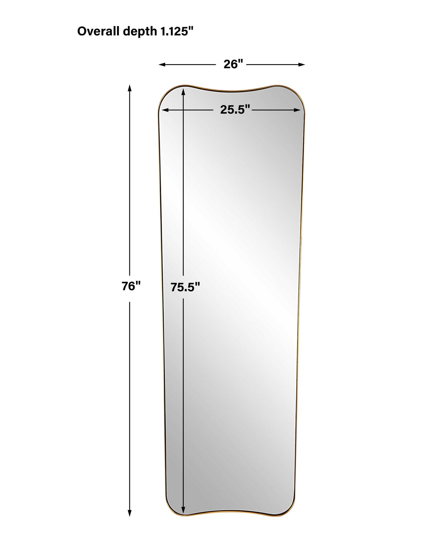 Belvoir Large Antique Brass Mirror