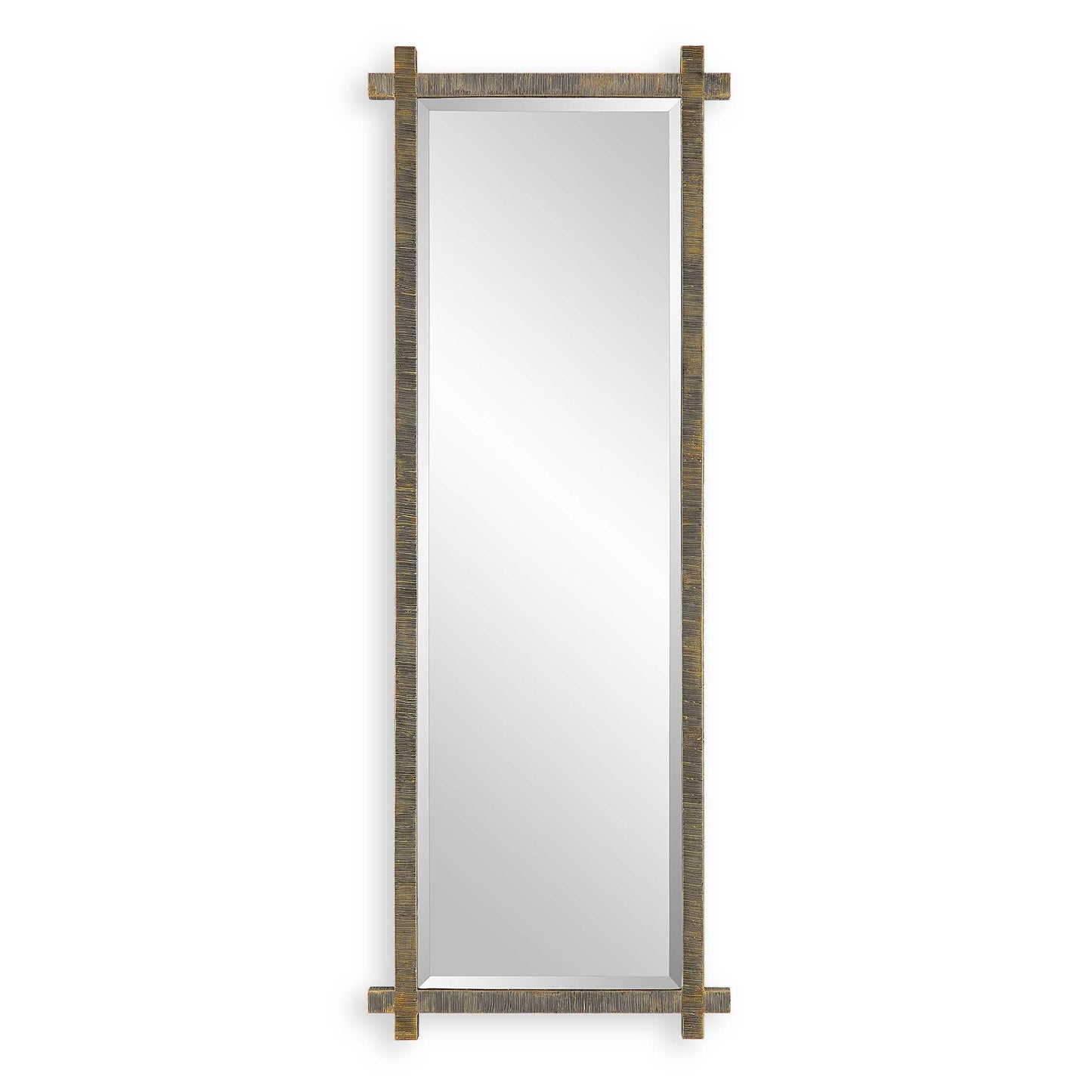 Abanu Ribbed Gold Dressing Mirror