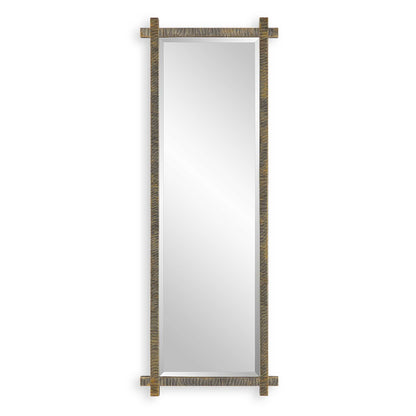 Abanu Ribbed Gold Dressing Mirror