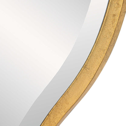 Aneta Large Gold Round Mirror