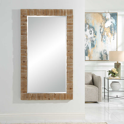 Ayanna Gray Washed Wood Mirror