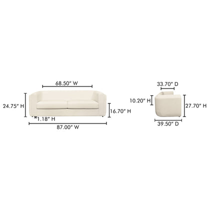 Alora Sofa White