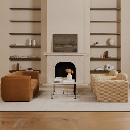 Alora Sofa Fabric Ochre Brown