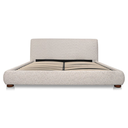 Beau Queen Storage Bed Speckled Light Grey