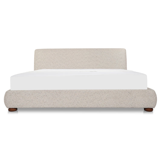Beau Queen Storage Bed Speckled Light Grey